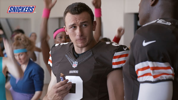 Johnny Manziel appears as aerobics instructor in Snickers ad